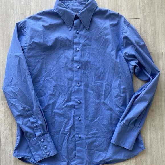 Lords of L.A. Blue Dress Shirt XXXL Size Handmade USA Rock Star Designer - Picture 2 of 15